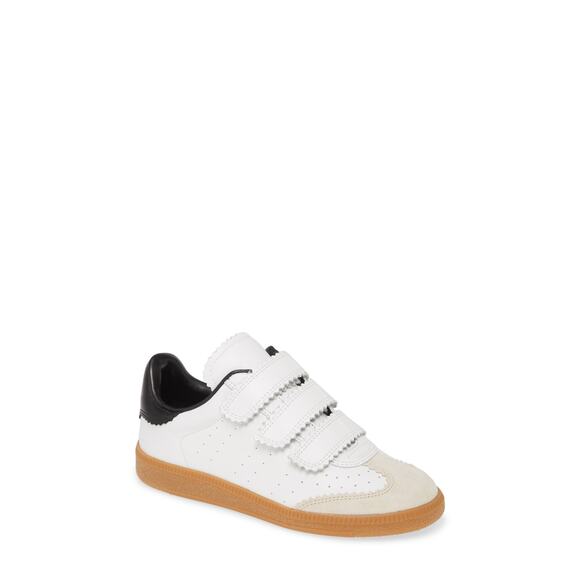 Isabel Marant 'Beth' White Suede Leather Low Top Sneaker Size 10 - Picture 1 of 5
